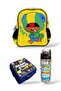 Licensed Yellow Leon Kindergarten Bag, 4 Compartment Lunch Box and 500 ml Water Bottle, 3-Piece School Set