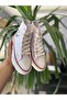 Smiley Printed White Long Linen Sneakers Sneakers - 2