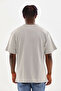 Men's Printed Oversize T-Shirt - Gray - 2