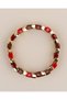 Porcelain Coated V Pass Three Color Elastic Bracelet - 4