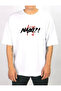 Men's Crew Neck Printed Oversize T-Shirt - White