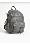 Faux Leather Backpack with USB Port