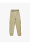 Cotton High Waist Cargo Pocket Detail Short Jogger Pants - 4