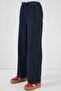 Women's Wide Leg Jeans 6706 - Navy Blue - 4