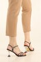 Women's Mirrored Stone Banded Transparent Heeled Evening Dress Shoes - 2