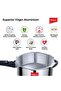5 Litres Pressure Cooker - Norma 5, Aluminium With Outer Lid Stove Compatible Quick Heating, Silver - 3