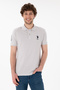 Men's Light Gray Slim Fit Polo Neck Basic T-Shirt 50305929-VR001