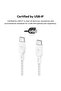 BoostCharge Braided Cable USB-C - USB-C - 100 W - 3 Meter - White - CAB014bt3MWH - 6