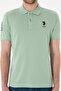 Men’s Water Green Slim Fit Polo Neck Basic T-Shirt 50305929-VR048 - 7