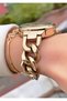 Brand Gold Color 2 Years Warranty, Stainless, Waterproof Women's Wristwatch - +Gift - 4