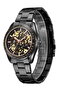 Kenneth Scott Men Mechanical Black Dial Watch - K22312-BBBB - 2