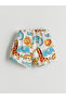 Crew Neck Printed Baby Boy Shorts Pajama Set - 6