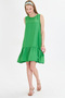 Women's Grass Green Sleeveless Skirt Ruffled DRESS ARM-18Y001156 - 3