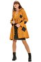 Long Sleeve Hooded Action Flannel Autumn and Winter Coat Mustard Hrd - 6