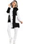 Long Sleeve Hooded Dream Printed Flannel Autumn and Winter Coat White Byz - 6