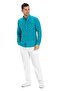 Long Sleeve Slim Fit Şile Cloth Single Pocket Men's Summer Shirt Mint Checkered 3033 - 5
