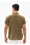 Short Sleeve Slub Cotton Bodrum Men's Summer Tshirt Khaki 3049 - 2