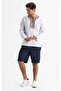 Long Sleeve Sile Cloth Crew Neck Ethnic Men's Summer T-shirt White Byz - 4