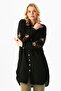 Long Sleeve Deck Shirt Collar Summer Muslin Tunic Black Black - 7