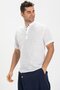 Short Sleeve Şile Cloth Bodrum Men's T-shirt White 3001 - 3