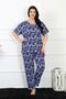 Fashion Line Women's 5Xl-6Xl-7Xl-8Xl Large Size Short Sleeve Pajamas Suit 75010 - 3