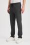 Black-Navy Blue-Anthracite Men's Zippered Pocket Embroidery Detailed Straight Leg Relaxed Cut Casual 3-Piece Tracksuit - 3