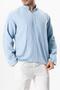 Long Sleeve High Collar Muslin Summer Sweatshirt Ice Blue Bmv - 3