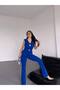 Women's Big Button Detailed Vest Pants Double Set - 2