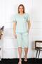 Fashion Line Women's Large Size Viscon Water Green Capri Pajama Set202193