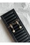 Brand Dragonfly Earrings Black Zircon Stone and Pearl Detail - 3