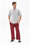 Unisex Şile Bezi Fisherman Summer Trousers Stoned Claret Red Tslbrd