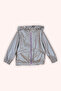 Baby Girl Hooded Lilac Raincoat with Elastic Sleeves and Hem