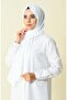 شال قماش شيلي أبيض بيز - 4