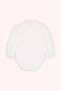 Baby Girl Collared Ecru Body Shirt with Embroidery Detail - 3