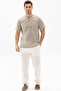 Şile Bezi Pocketed Summer Men's Trousers Cream Krm