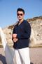 Men's Navy Blue Color Knitted Ottoman Fabric Long Sleeve Shirt - 4