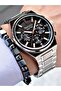 Ferrucci̇ Function Black Dial Silver Metal Men's Wristwatch