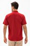 Short Sleeve Sile Cloth Single Pocket Men's Summer Shirt Red Black Striped 3005 - 2