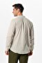 Long Sleeve Poplin Aegean Men's Summer Shirt Stone Stone - 2