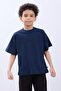 100% Cotton Double Crocodile Printed T-Shirt - Double Boy Oversize T-Shirt Gray/Indigo - 3