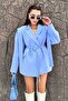 Tie-Detail Oversized Blazer Jacket - 2