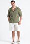 Long Sleeve Men's Hooded Summer Muslin Sweatshirt Khaki Hk - 5