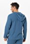 Long Sleeve Men's Hooded Summer Muslin Sweatshirt Indigo Indg - 2