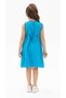 Burçak Şile Cloth Girl's Summer Dress Turquoise Trkz - 2