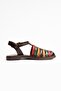 Genuine Leather Basement Belted Women's Sandals - 4822 Colorful Rnk - 5