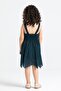 Strappy Voile Emel Summer Children's Dress Petrol Ptrl - 2