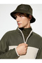 Polar Sweatshirt Half Zipper Color Blocked Slogan Detailed