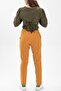 Belted Flannel Autumn and Winter Trousers Mustard Hrd - 2
