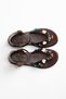 Genuine Leather Women's Sandals - Basement, Flip Flops, Accessory Detail, Brown 4826 Khv - 3