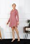 Women's Combed Cotton Long Sleeve Buttoned Tunic Nightgown 13101 - 3